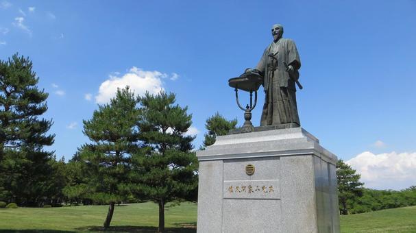 佐久間象山 銅像 川中島古戦場史跡公園 佐久間象山 銅像 川中島古戦場史跡公園 佐久間象山,銅像,松代藩の写真素材