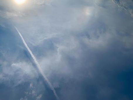 飛行機雲 飛行機雲の写真