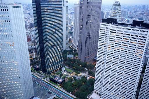 高層ビル群を見下ろす大都会の景観 高層ビル群を見下ろす大都会の景観 高層ビル,ビルディング,ビルの写真素材