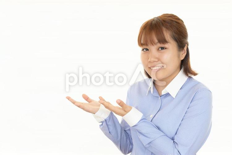 案内するビジネスウーマン 女性,ビジネスウーマン,仕事の写真素材