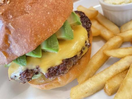 Photo, cheese hamburger, potato, hamburger, 