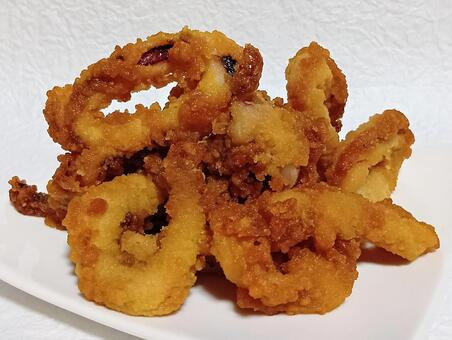 いか唐揚げ 唐揚げ,いか,おかずの写真素材