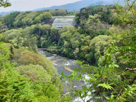 吹割渓谷 吹割渓谷 吹割の滝,東洋のナイアガラ,自然の写真素材