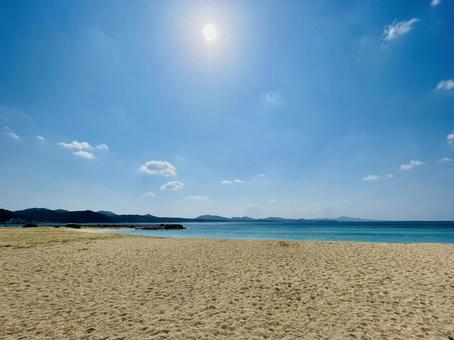 Photo, the scenery, sea, okinawa, 