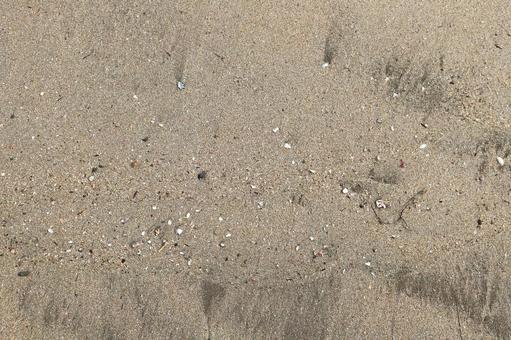 砂浜の砂　俯瞰 砂浜,砂,石の写真素材