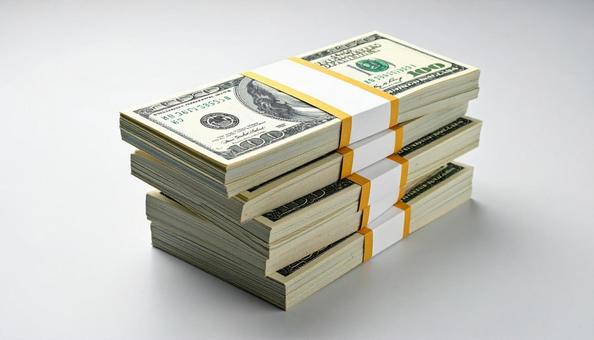 山積みにされた現金、札束 山積みにされた現金、札束の写真