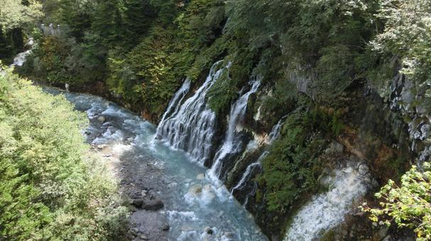 白ひげの滝 白ひげの滝,滝,美瑛の写真素材