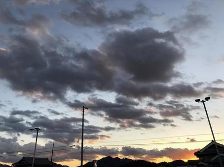 冬の夕暮れ1 冬の夕暮れ1の写真