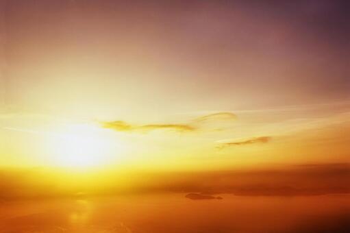 朝陽13 朝陽,御来光,日の出光の写真素材