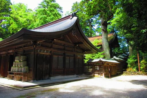 富山県-雄山神社-前立社壇-本殿と拝殿 富山県-雄山神社-前立社壇-本殿と拝殿 雄山神社,前立社壇,越中国の写真素材