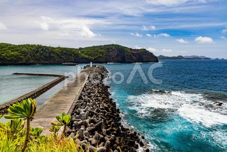 小笠原諸島　母島の風景　 小笠原諸島,海,海景の写真素材