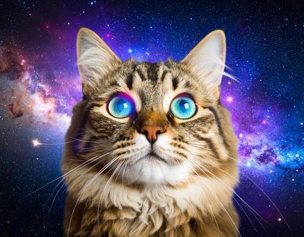 宇宙と猫 宇宙と猫の写真