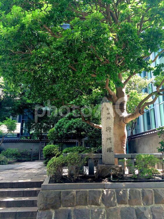 東京風景・将門塚 将門塚,平将門,首塚の写真素材