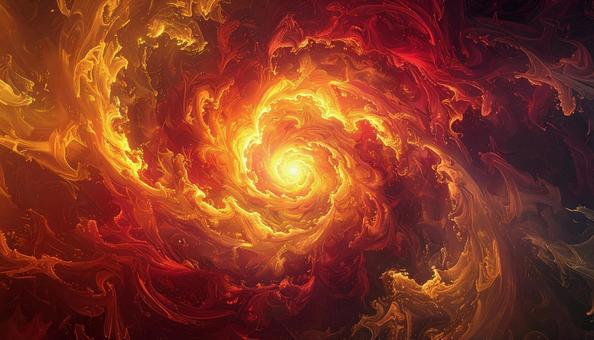 燃え上がるエネルギースパイラルの写真