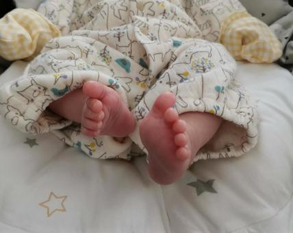 子どもの足1 新生児,赤ちゃん,足の写真素材