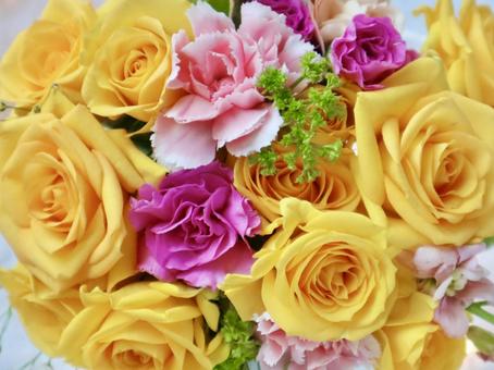 美しい黄色のバラの花束のズーム バラ,ズーム,黄色の写真素材