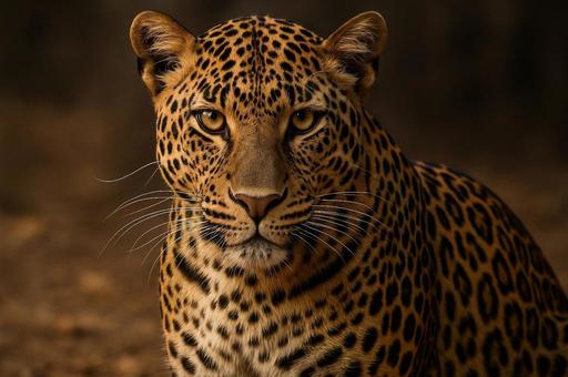 レオパードのアップ・野生の眼差し・ヒョウ レオパードのアップ・野生の眼差し・ヒョウの写真