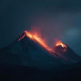 活発な火山の写真