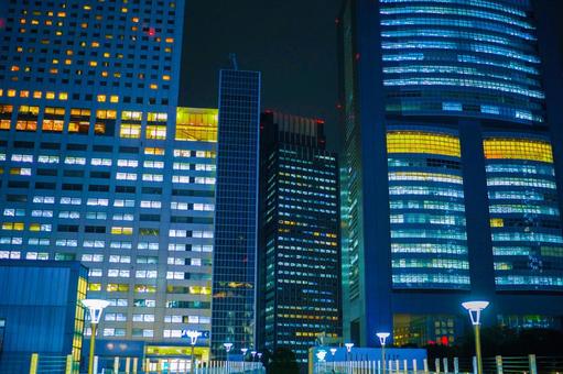 Night view of Shinjuku's skyscrapers, JPG