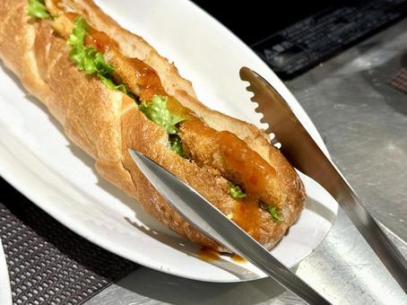 バイキング　一口サイズのバインミー 一口サイズ,バインミー,パンの写真素材