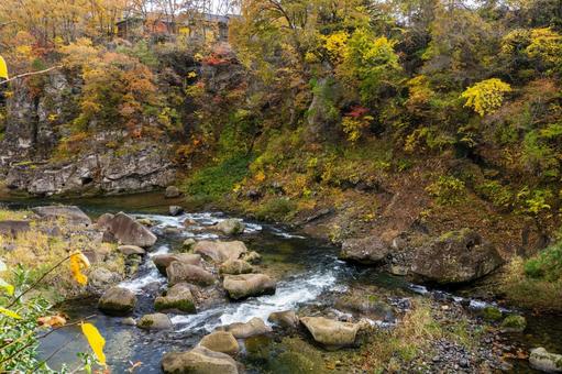 秋の磊々峡(49) 秋,紅葉,磊々峡の写真素材