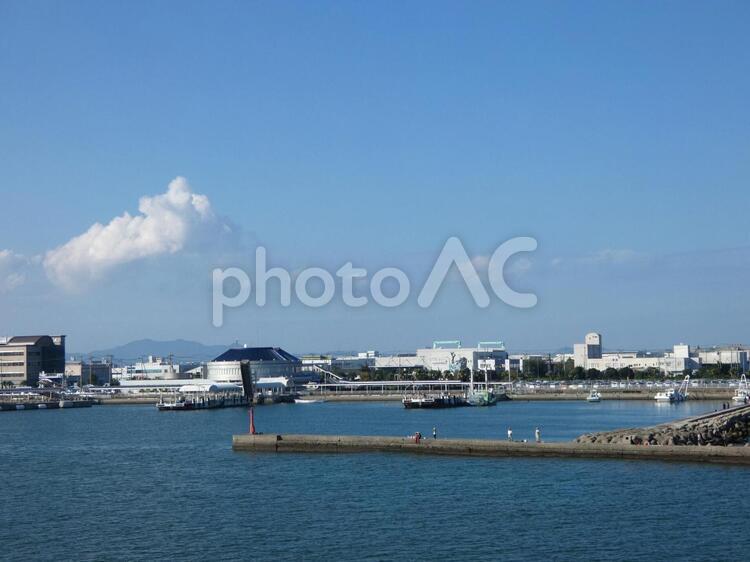 徳島港 徳島,徳島港,港の写真素材