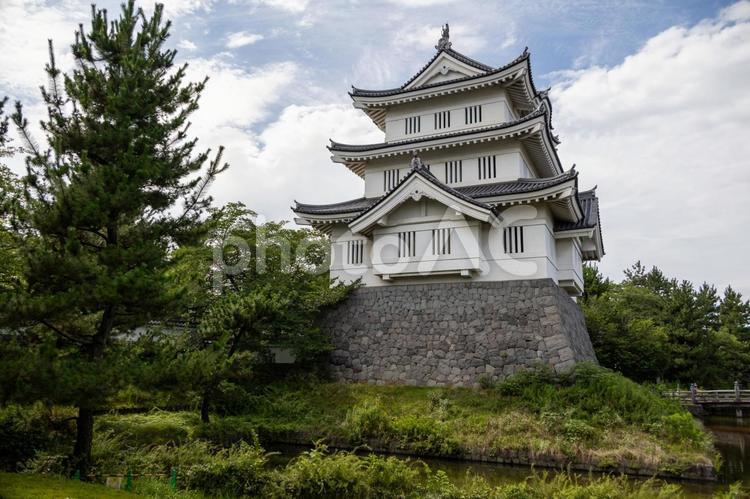 難攻不落の関東埼玉の忍城 忍城,おしじょう,新緑の写真素材