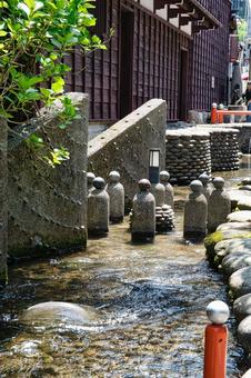 郡上八幡城の城下町 郡上八幡城の城下町の写真