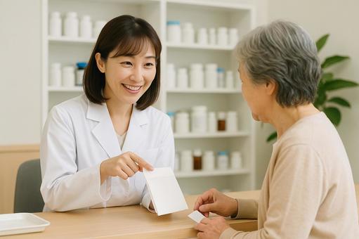 薬剤師服薬指導風景 薬剤師服薬指導風景の写真