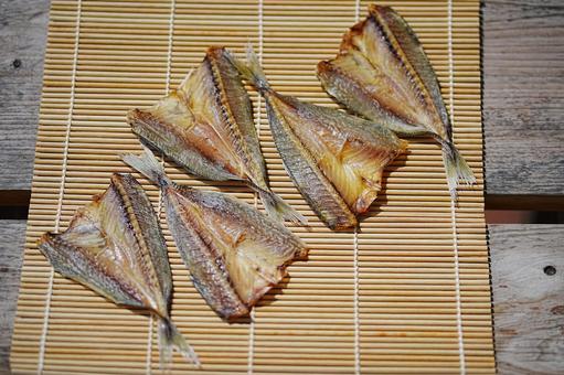 鯵のみりん干し アジ,魚,干物の写真素材