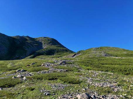 赤石岳へ登山8 赤石岳へ登山8 南アルプス,赤石岳,朝の写真素材