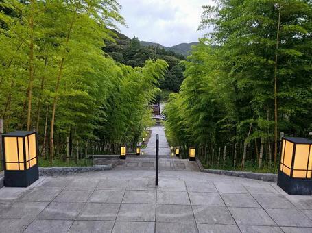 2025_階段 2025_階段 竹林の階段,そぞろ歩き,長門湯本温泉の写真素材