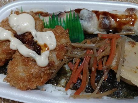 カキフライのりタル弁当 カキフライのりタル弁当 カキフライのりタル弁当,弁当,カキフライの写真素材