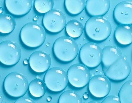 密集した水滴と青いジェル 密集した水滴と青いジェルの写真