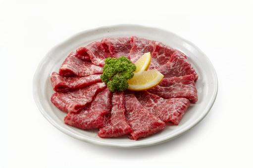 焼き肉用牛肉 皿盛り 焼き肉用牛肉 皿盛りの写真