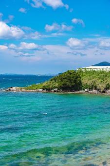 夏の海岸の風景 夏の海岸の風景 ビーチ,癒し,自然の写真素材
