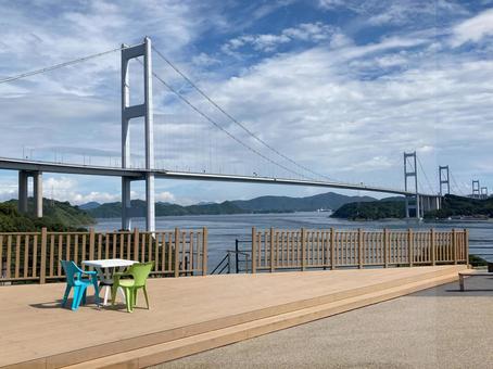 Photo, to the island strait bridge, observatory, terrace, 
