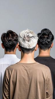 男性ヘアスタイル 3種類 男性ヘアスタイル 3種類の写真