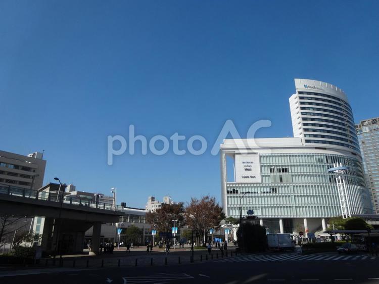 横浜　桜木町駅前の風景 横浜,桜木町,駅前の写真素材