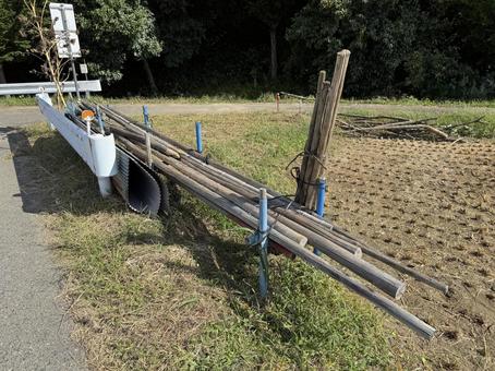 はぜかけ用の木 はぜかけ用の木 田んぼ,秋,風景の写真素材