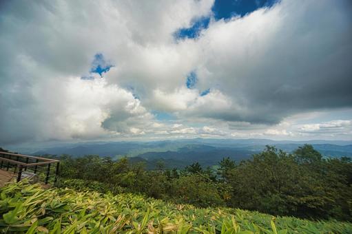 三瓶山の風景 しまね,登山,浸食の写真素材