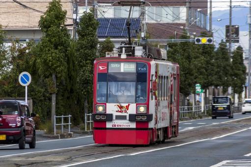 モ780形1（豊橋市） 面電車,豊橋鉄道,豊橋市の写真素材
