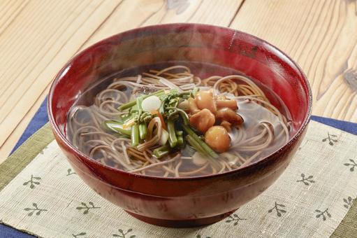山菜そば (温かい) 山菜そば (温かい) 山菜そば,温かい,山菜の写真素材