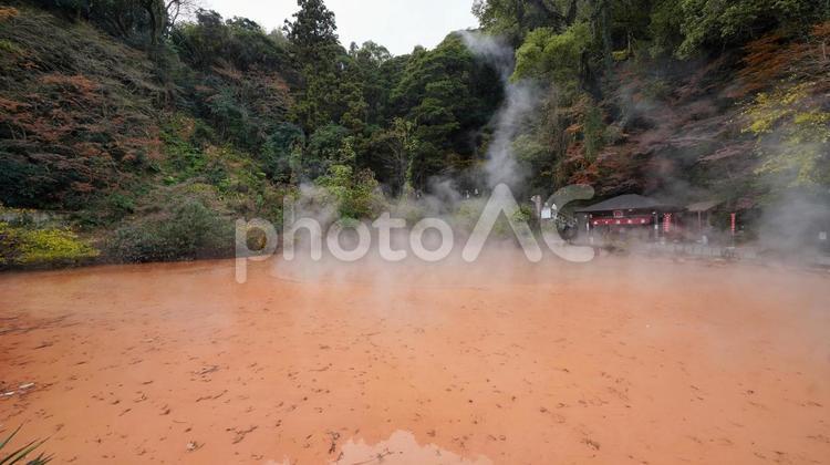 血の池地獄の風景 血の池地獄,地獄,地獄めぐりの写真素材