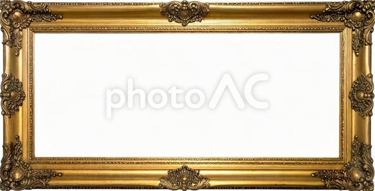 ゴージャスなアンティークゴールド額縁 ゴージャス,アンティーク,ゴールドの写真素材