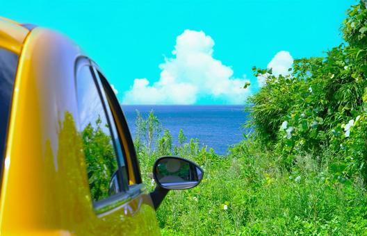 Summer door mirror of an Italian car, JPG Summer door mirror of an Italian car, JPG