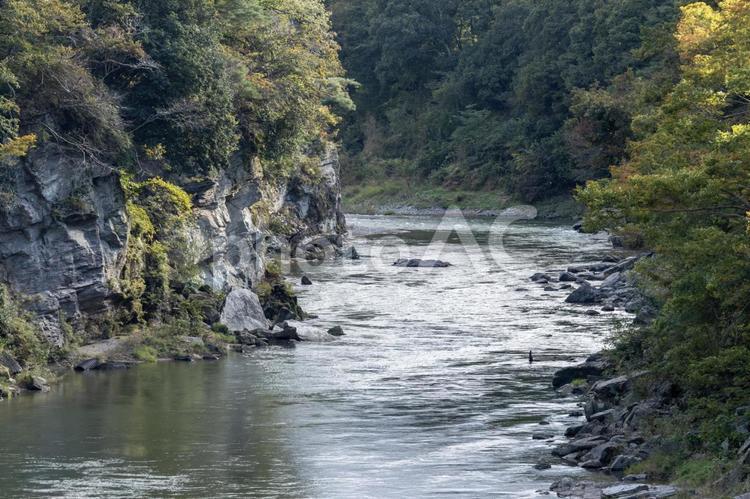 長瀞の景色 長瀞,川,観光地の写真素材