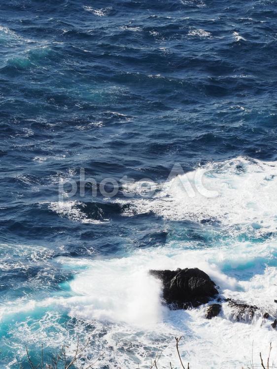 強風で荒れる駿河湾 駿河湾,強風,波の写真素材