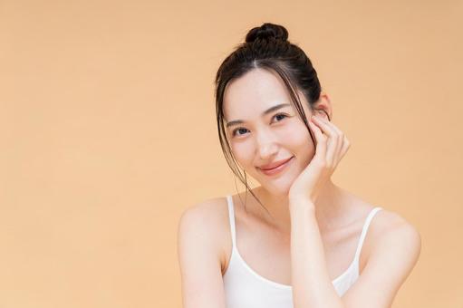 若い女性のビューティ 若い女性のビューティ スキンケア,女性,肌の写真素材