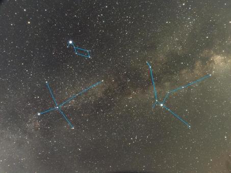 夏の大三角形の星座(星座線)・天体 夏の大三角形の星座(星座線)・天体 星,星座,星座線の写真素材